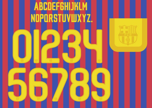 Barcelona 2011-2012 Home Nameset for Football Shirt Choose Name & Number