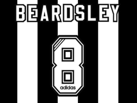 1995-1997 Beardsley 8 Newcastle Adidas Home Classic Football Nameset