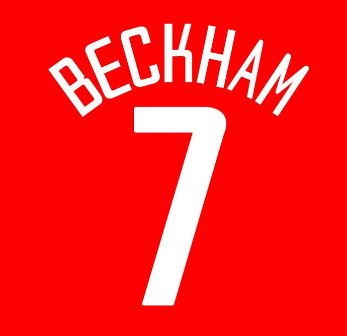 Beckham #7 Manchester United 2002-2003 Home Football Shirt Nameset