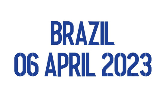 England Lionesses v Brazil 6 April 2023 Finalissima Match Details Patch for Football Shirt
