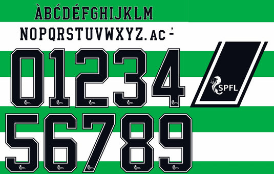 SPL 2020-2023 Build Your Own Football Shirt Nameset Celtic Rangers Hearts