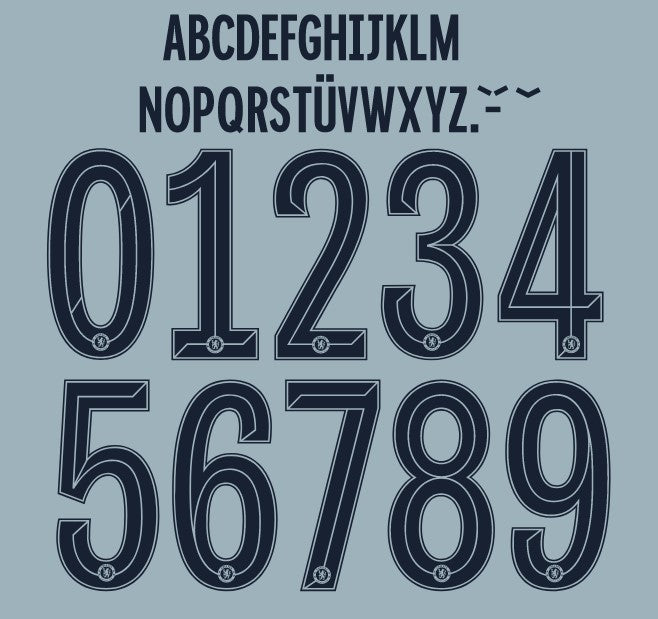 Chelsea 2020-2021 Away Cup Champions League Nameset for Football Shirt ...