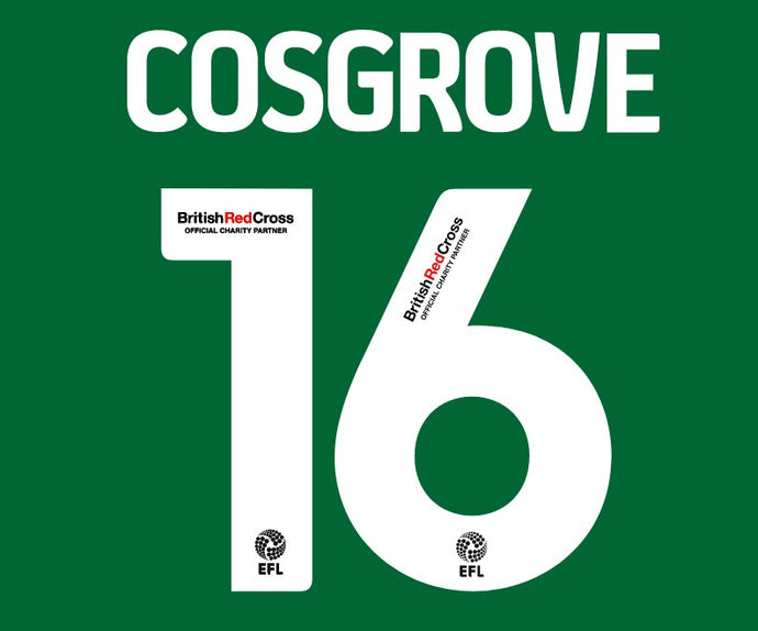 Cosgrove #16 Plymouth Argyle 2022-2023 Home Nameset for Football Shirt