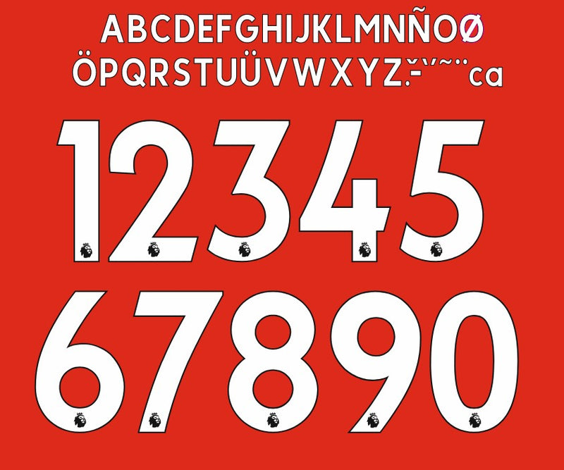 Chargez l&#39;image dans la visionneuse de la galerie, Premier League EPL 2017-2023 Nameset for KIDS Football Shirt Choose Colour, Name &amp; Number
