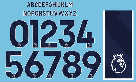 Premier League EPL 2023-2024 Nameset for Football Shirt Any Name and Number