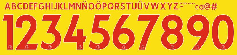 Chargez l&#39;image dans la visionneuse de la galerie, EPL PREMIER LEAGUE 2017-2023 Football Nameset for ADULT Football Shirt Choose Colour, Name and Number
