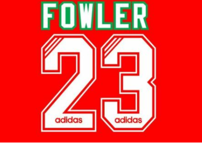 No 23 Fowler 1993-1995 Liverpool Adidas Home Classic Football Nameset