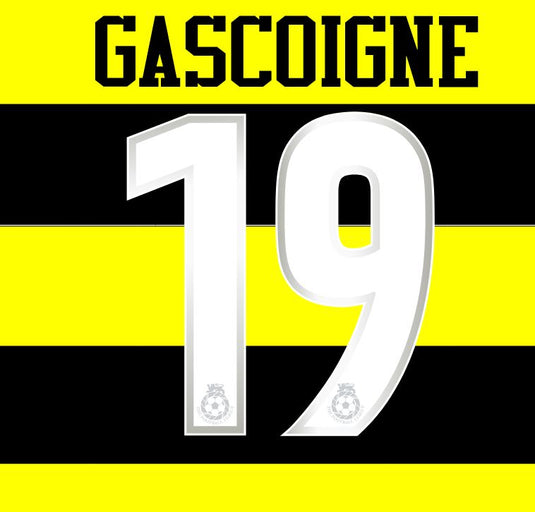 Gascoigne #19 Boston United 2004-2005 Home Football Shirt Nameset