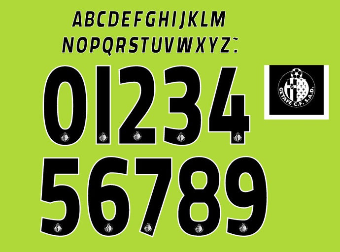 getafe 2015 2016 nameset for football shirt