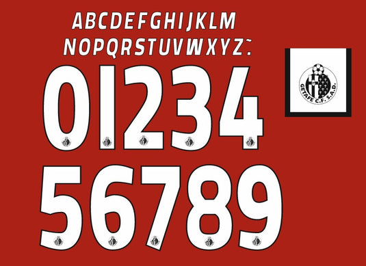 Getafe 2015-2016 Away Nameset for Football Shirt Choose Name and Number