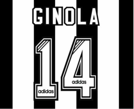 1995-1997 Ginola 14 Newcastle Adidas Home Classic Football Nameset