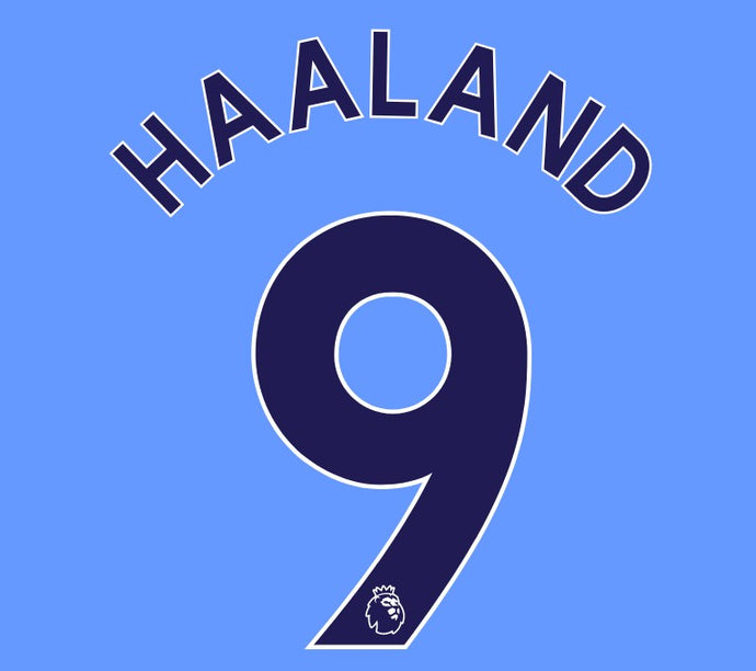haaland manchester city nameset for football shirt