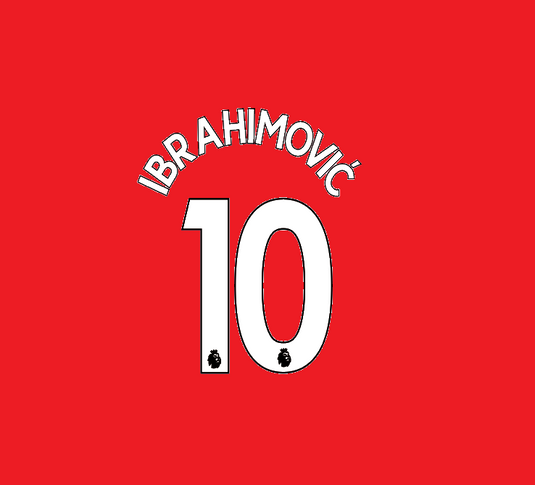2016-2018 Ibrahimovic Manchester United Football Nameset for shirt