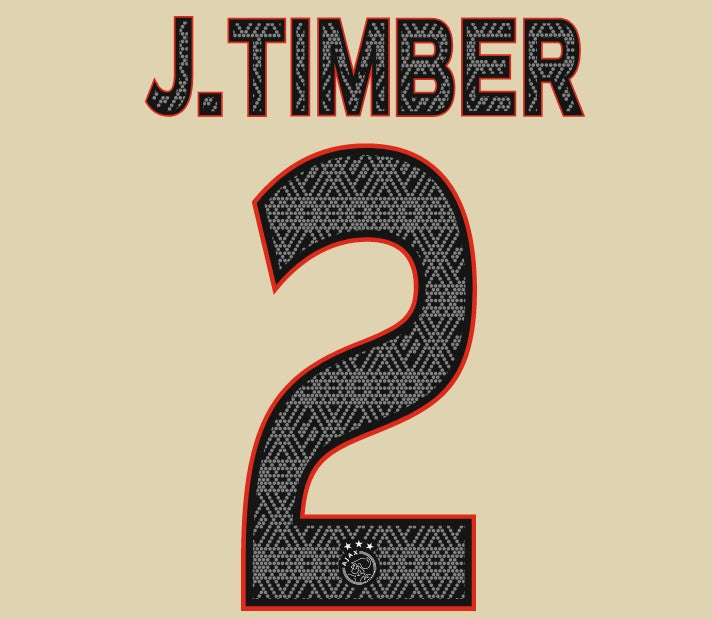 Load image into Gallery viewer, J.Timber #2 Ajax 2022-2023 3rd Nameset for Football Shirt
