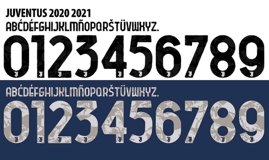 2020-2021 Juventus Home / Away Football Nameset