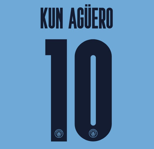 kun aguero manchester city 2020 2021 cup champions league nameset football shirt