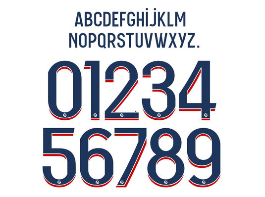 psg 21/22 ligue 1 x jordan nameset for football shirt printing