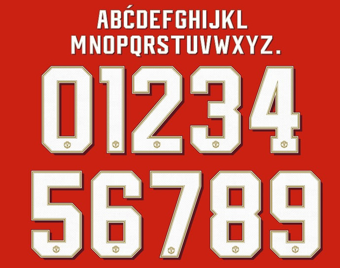 Manchester United 2019-2020 Europa League & Cup Home Nameset for Football Shirt Choose Name and Number