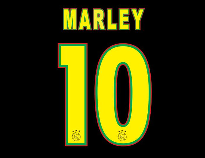 Marley #10 Ajax 2021-2022 Bob Marley Tribute Football Nameset for shirt
