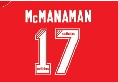 No 17 McManaman 1995-1996 Liverpool Adidas Home Classic Football Nameset