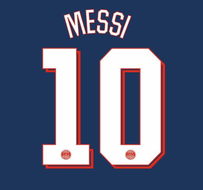 Messi #10 PSG 2021-2022 Coupe De France Home Football Shirt Nameset