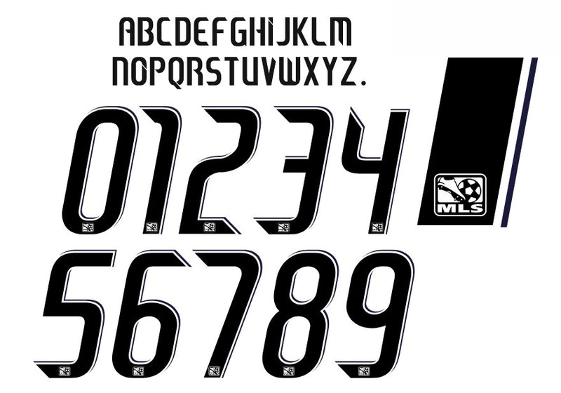 Cargue la imagen en el visor de la galería, MLS 2008-2013 Football Nameset for shirt Any Name &amp; Number Black, Navy or White
