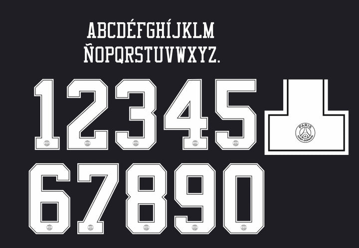 Name Set PSG 2018-2019 Jordan Home European Nameset for Football Shirt Any Name ...