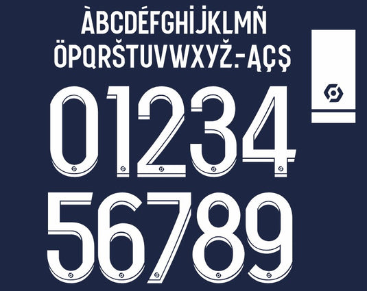 PSG 2022-2023 Home Nameset for Football Shirt Choose Name & Number