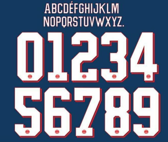 PSG 2021-2022 Home Cup Nameset for Football Shirt Printing