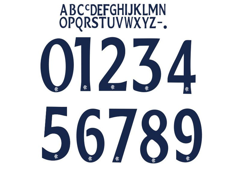 Load image into Gallery viewer, Rangers 2020-2021 Europa League Away Football Nameset for shirt Choose Your Own
