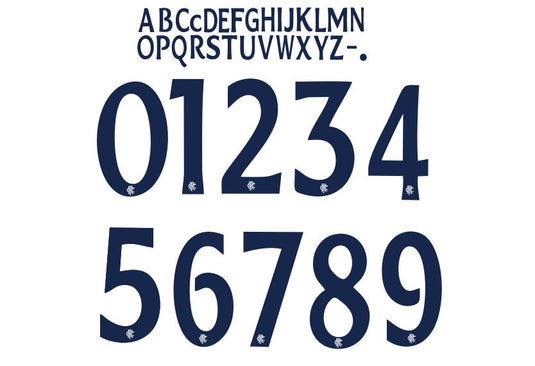 Rangers 2020-2021 Europa League Away Football Nameset for shirt Choose Your Own
