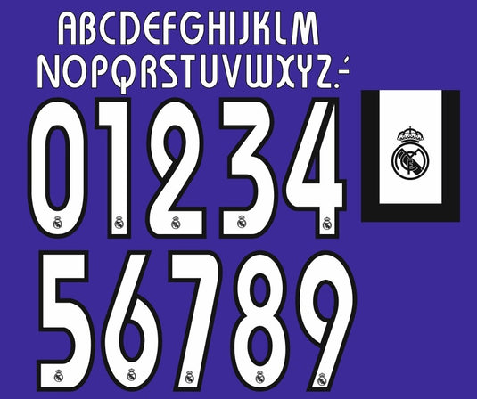 Real Madrid 2003-2005 Away Nameset for Football Shirt Any Name and Number