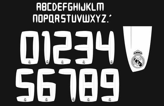 Real Madrid 2010-2011 Away Nameset for Football Shirt Choose Name and Number