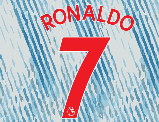 ronaldo premier league nameset manchester united shirt