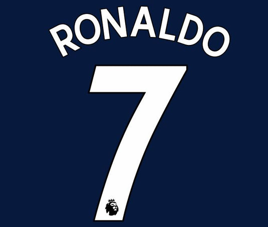 Ronaldo #7 Manchester United 2021-2022 Third Premier League Football Nameset for shirt