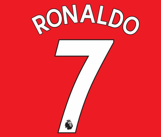 Ronaldo #7 Manchester United 2021-2022 Home Premier League Football Nameset for shirt