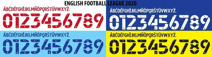 English Football League 2020-2022 White Build Your Own Football Nameset Any Name & Number