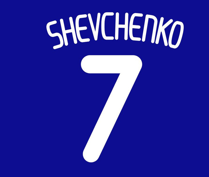 Shevchenko '7 Dynamo Kiev 2009-2010 Away Football Nameset for Shirt