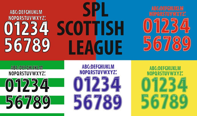 SPL 2008-2010 Build Your Own Football Shirt Nameset Celtic Rangers Hearts