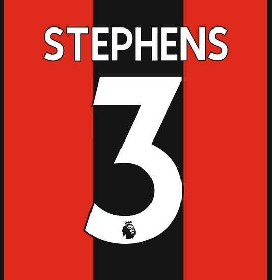 stephens bournemouth nameset for football shirt