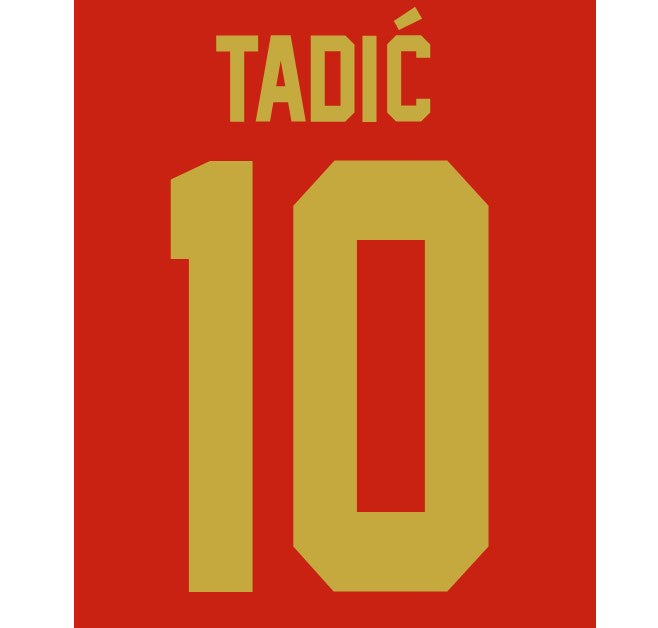 tadic ajax 2022 2023 nameset for home football shirt