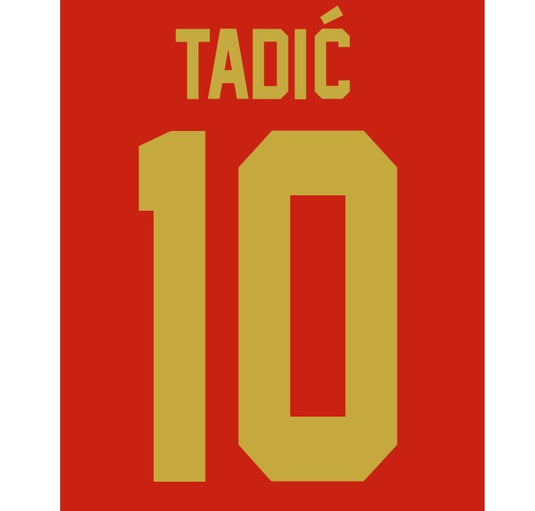 tadic ajax 2022 2023 nameset for home football shirt